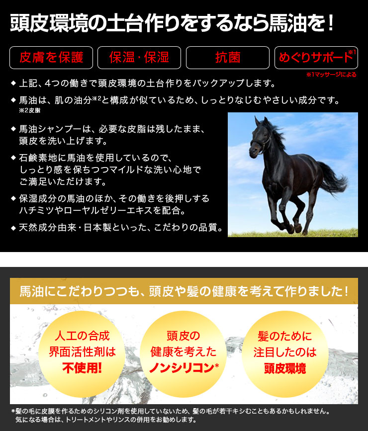 馬油だから、頭皮育毛対策に最適!